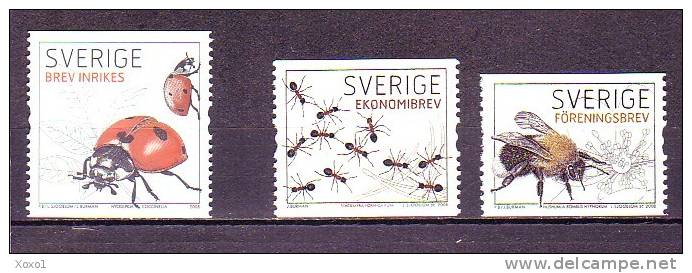 Sweden 2008 MiNr. 2624 - 2626 Schweden Sverige Insects Bugs 3v MNH** 3.40 € - Nuovi