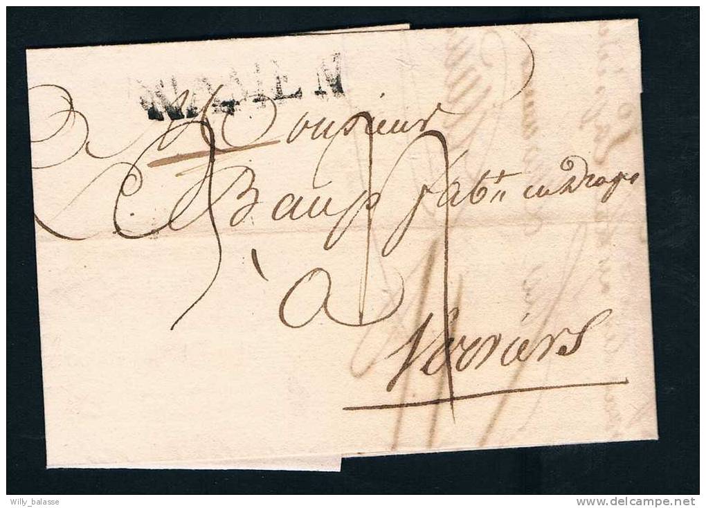 Belgique Précurseur 1819 Lettre Avec Marque NAMEN + Au Dos DEBOURSE/LUYK. - 1815-1830 (Periodo Holandes)