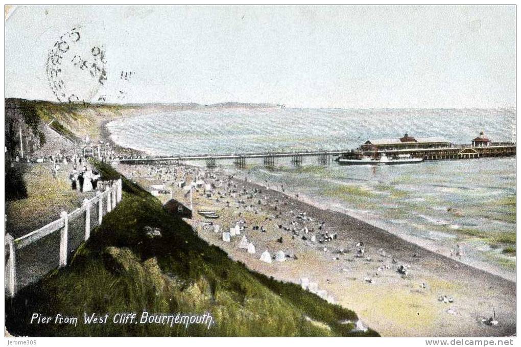 ROYAUME-UNI - BOURNEMOUTH - CPA - N°14847 - Bournemouth, Pier From West Cliff - Bournemouth (depuis 1972)