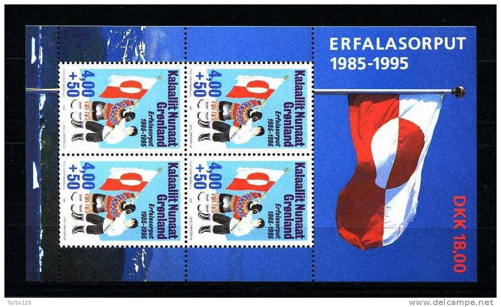 GROENLAND 1995  Bloc N° 9 ** Neuf = MNH Superbe Cote 22 € Drapeaux Flags - Blocs
