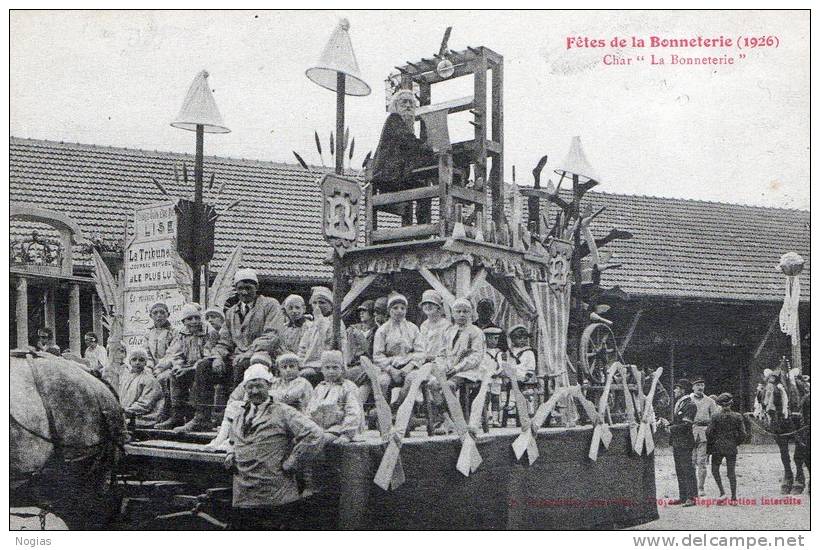 SUPERBE LOT DE 10 CPA TOUTES ANIMEES ET SCANNEES DES FETES DE LA BONNETERIE DE 1926 - - Carnival