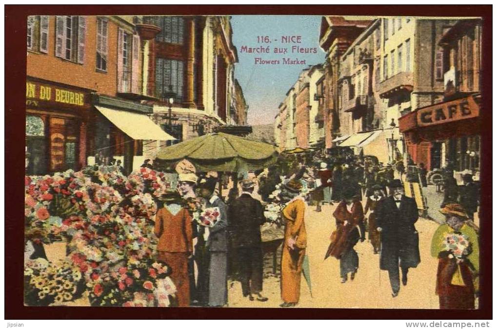 Cpa Du 06 Nice  Marché Aux Fleurs  ABE43 - Markets, Festivals