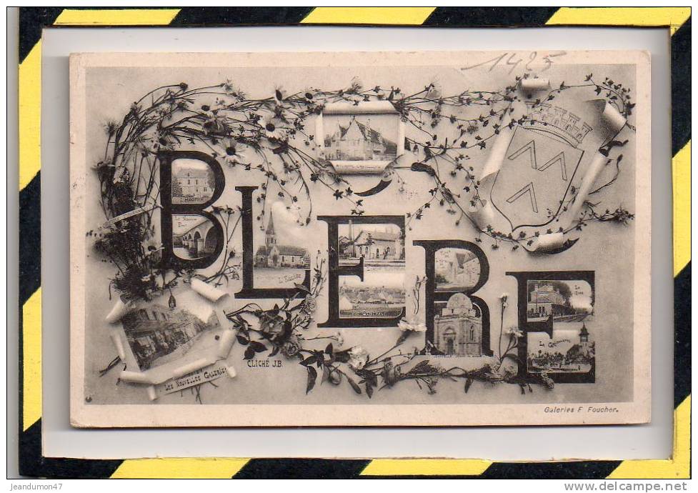 BLERE. - . MULTIVUES. CIRCULEE EN 1905 - Bléré