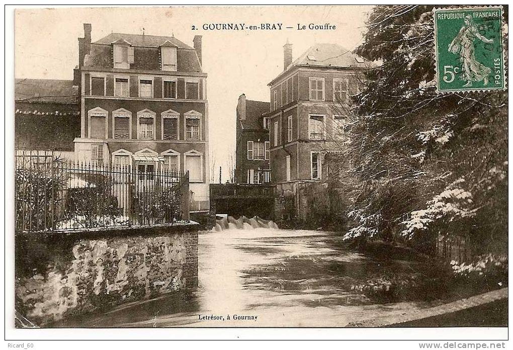 Cpa De Gournay En Bray, Le Gouffre, Chute D'eau, Barrage - Gournay-en-Bray