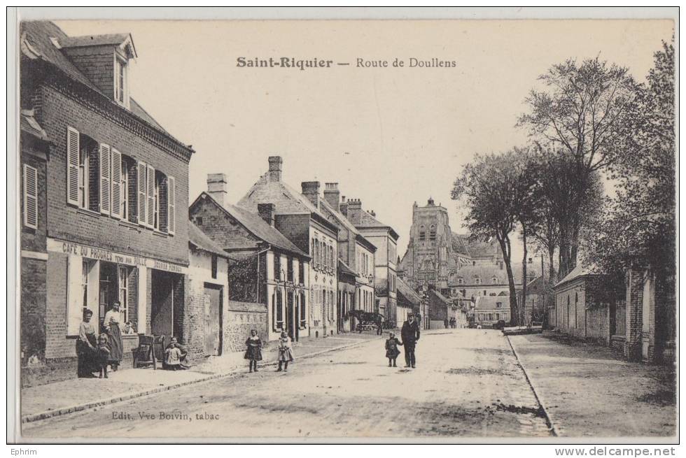 SAINT RIQUIER - Route De Doullens - Café Du Progrès - Saint Riquier