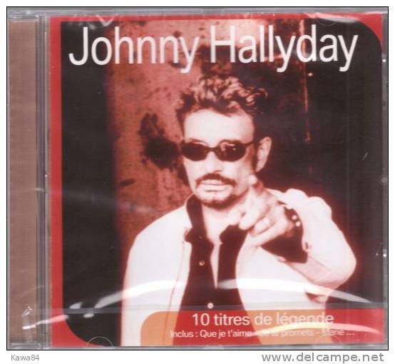 CD  Johnny Hallyday  "  10 Titres De Légende  "  Promo - Verzameluitgaven