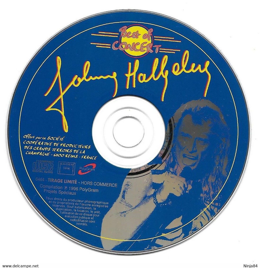 CD Johnny Hallyday / Cochran / Debout / Beatles / Mallory / Goldman "  Best Of Concert  "  Promo - Collector's Editions