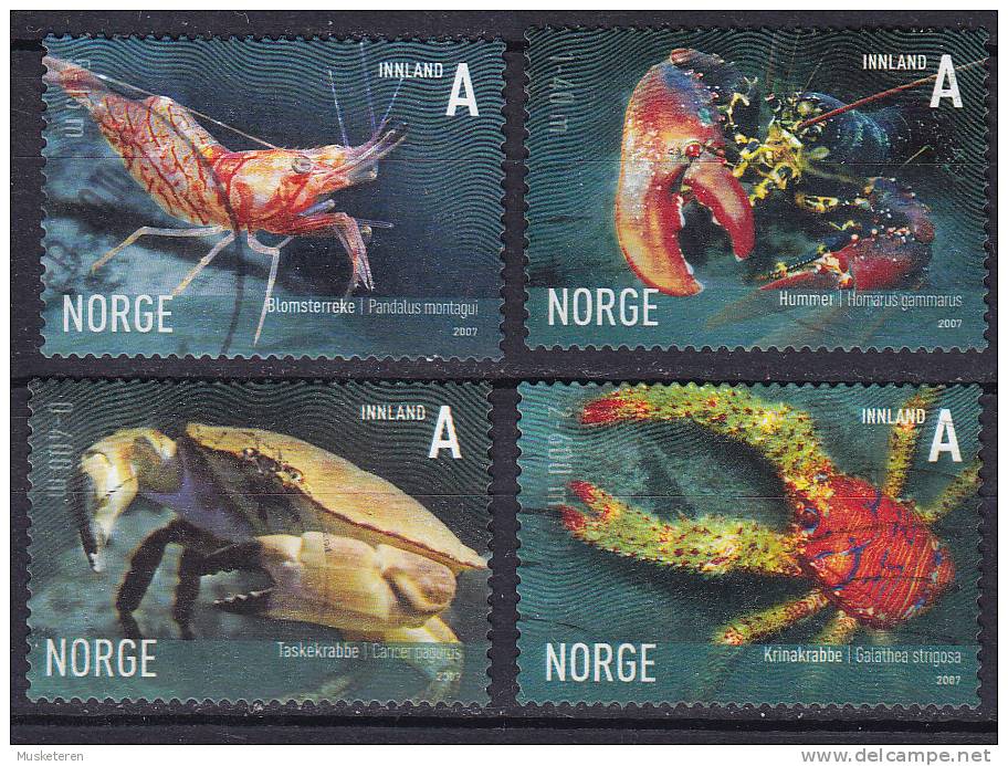 Norway 2007 Mi. 1625-28  A  INNLAND Meerestiere Sea World Animals Set Of 4 !! - Gebraucht