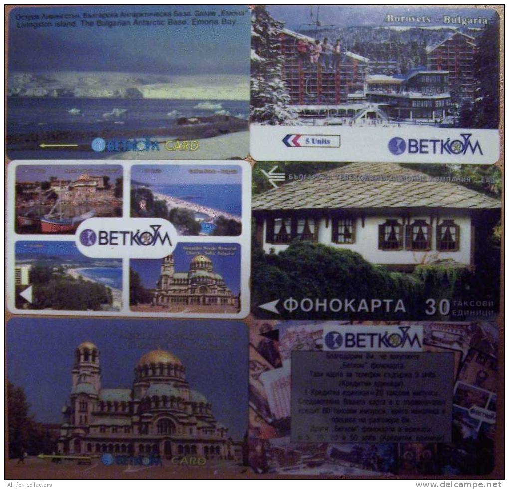 Nice Collection Sammlung Of 6 DIFFERENT BELKOM GPT Cards Cartes Karten From BULGARIA Bulagarie Bulgarien. - Bulgarien