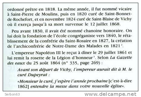 LIVRE NEUF SAINT-LOUIS DE VICHY BOURBONNAIS AUVERGNE 63 - 03 ALLIER PUY-DE-DÔME JACQUES CORROCHER GERMAINE MAROL 1990