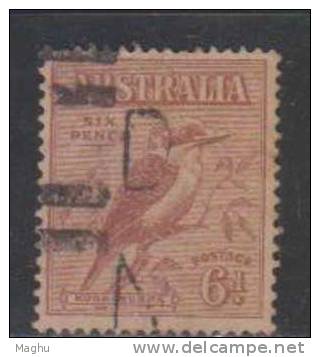 Australia Used 1932, 6d Kookuburra, Bird - Used Stamps