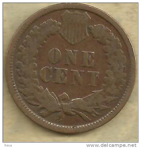 USA  UNITED STATES 1 CENT  INDIAN HEAD  FRONT  WREATH BACK  DATED 1884  KM?  READ DESCRIPTION CAREFULLY !!! - 1859-1909: Indian Head