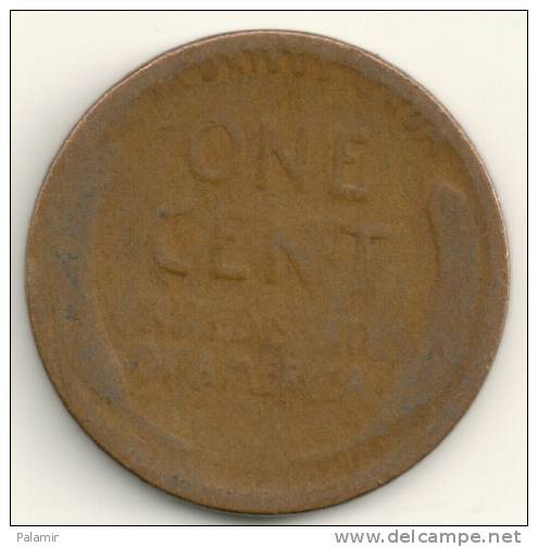 USA  1 Cent     KM#132  1920 - 1909-1958: Lincoln, Wheat Ears Reverse