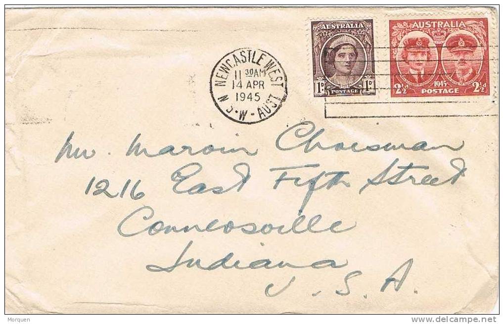 Entero Postal NEWCASTLE ( NSW Australia) 1945 - Briefe U. Dokumente