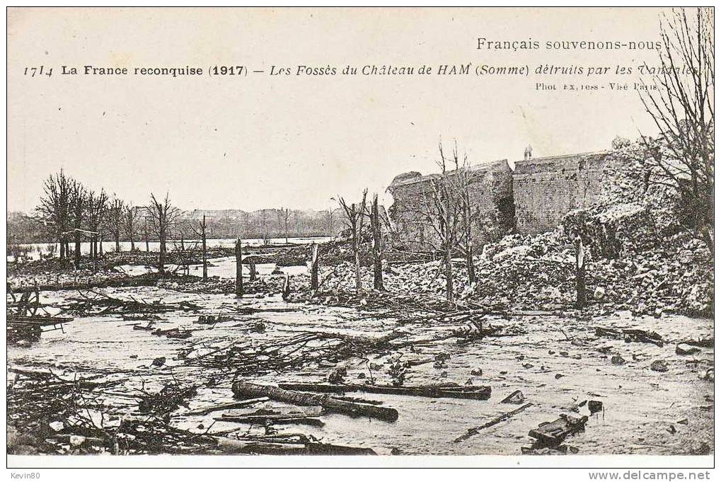 80 HAM Les Fossés Du Château De Ham Détruits Par Les Vandales - Ham