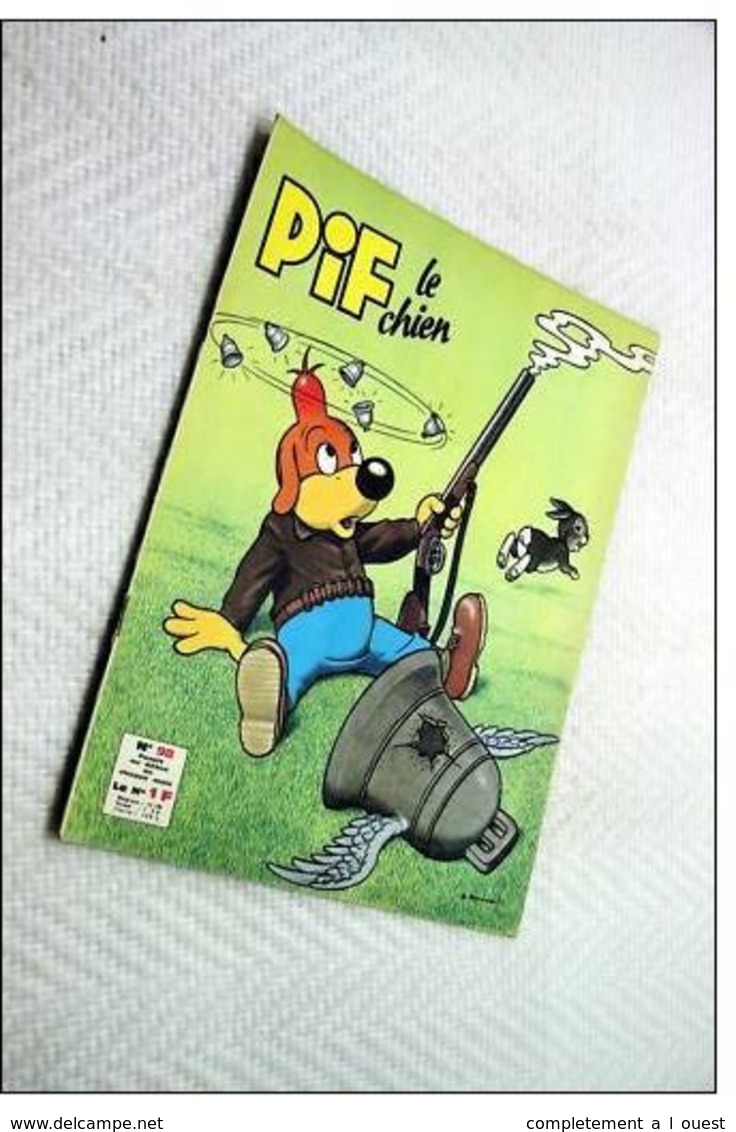 Les Aventures De Pif Le Chien N° 98 D' Avril 1966 Humanité Arnal Vaillant Gadget Placid Muzo Arthur - Pif - Autres