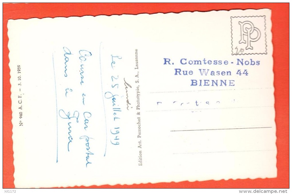 L451 Saignelégier.Souvenir D´une Course En Car Postal, Le 25.7.1949.Visa Censure 1939.Perrochet 8864 - Saignelégier