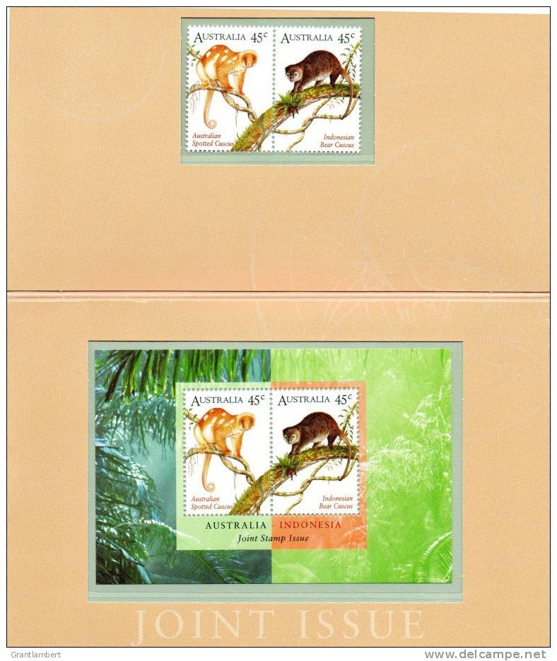Australia 1996 Joint Issue Indonesia Presentation Pack - Aust. Stamps & MS - See 2nd Scan - Presentation Packs