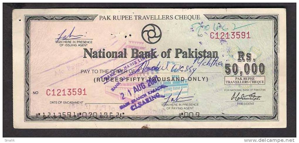 travel cheque pakistan