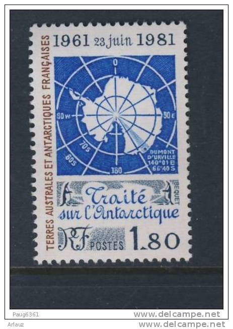 TAAF.1981. YVERT N° 91. TRAITE SUR L´ANTARTICQUE - Neufs