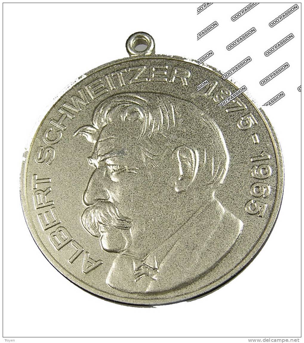 Allemagne - Albert Schweitzer -1952 -  Médaille Prix Nobel  - Lambarene - TTB - Ni - Royal/Of Nobility