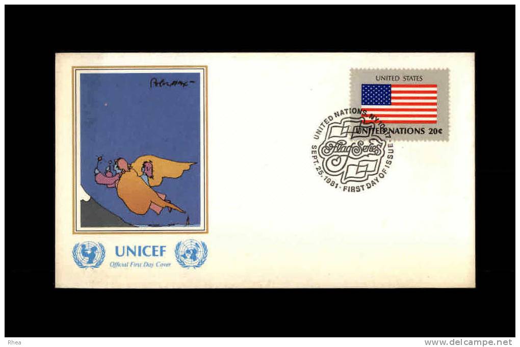 ENVELOPPE PREMIER JOUR - Unicef - ETATS-UNIS - 1981 - FDC - 1981-1990