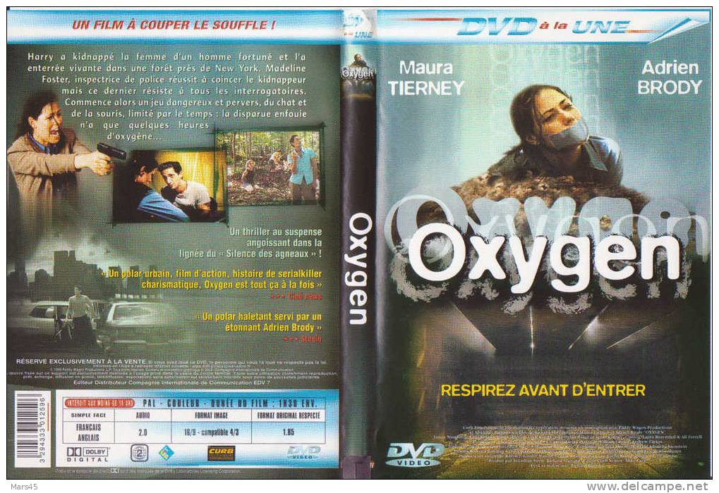 OXYGENE - RESPIREZ AVANT D´ENTRER - ENTERREE VIVANTE - DVD - DRAME - THRILLER - Dramma