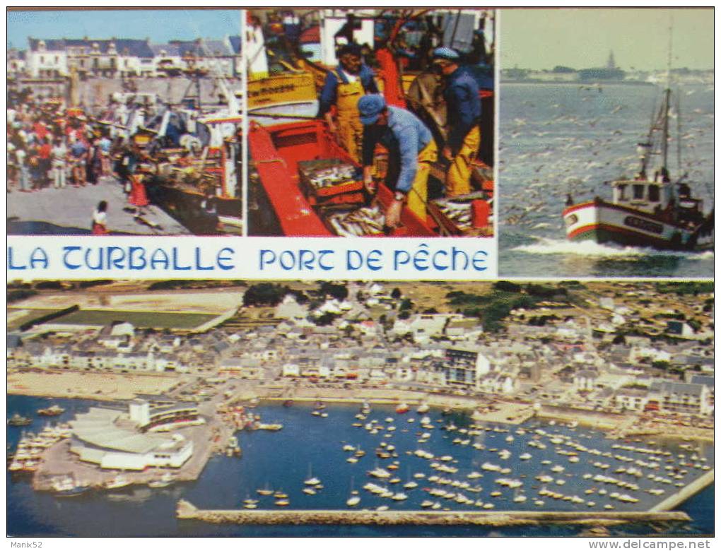 44 - LA TURBALLE - Débarquement Du Poisson Et Vue Générale Sur Le Port Et La Nouvelle Criée. - La Turballe