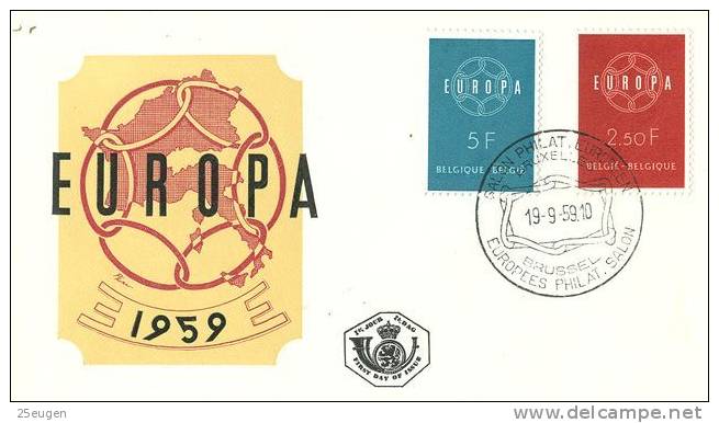 BELGIUM 1959 EUROPA CEPT FDC - 1959