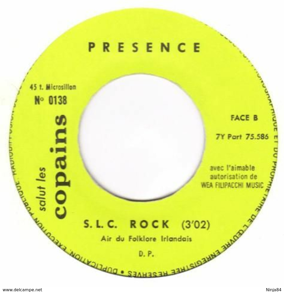 SP 45 RPM (7")  Présence / Michel Fugain  "  S.L.C Rock  "  Promo - Collectors