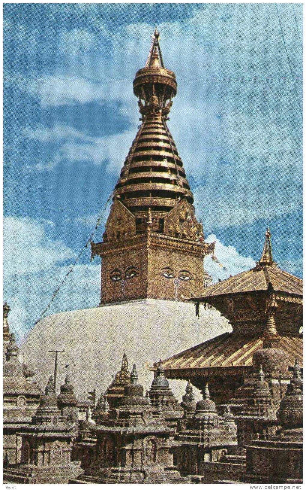 15034   Nepal,   Kathmandu,    Swoyambhu  Nath  Temple,    VG  1964 - Nepal