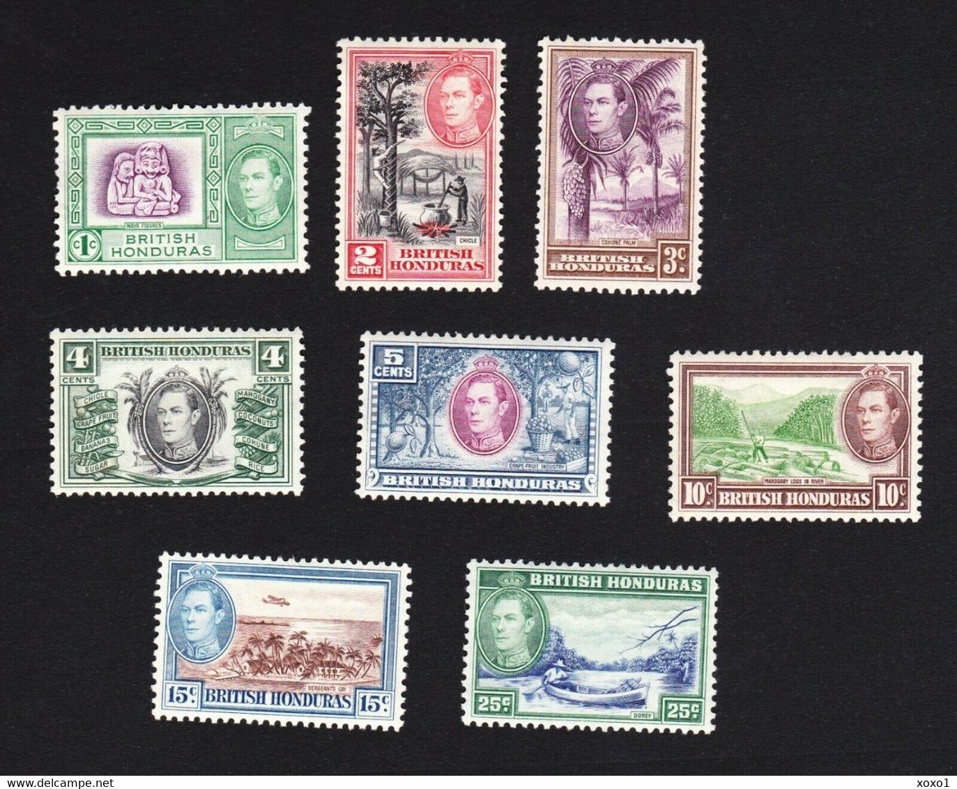 British Honduras 1938 Mi.No. 112 - 119 King George VI And National Products 8v  MLH* 15,20 € - Honduras Británica (...-1970)