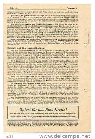 Vieux Journal En Allemand Gothique - Frankfurt 10-05-1942 - 16 Pages - Steuer Wirtsschaftszeitung ?? - Autres & Non Classés