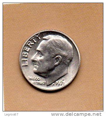 PIECE DE 1 DIME 1971 D - ETATS UNIS - 1946-...: Roosevelt