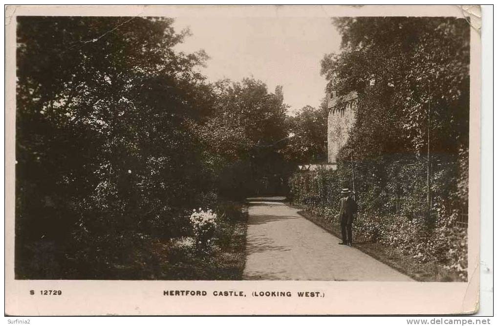 HERTFORD CASTLE LOOKING WEST RP 1918  Ht100 - Hertfordshire