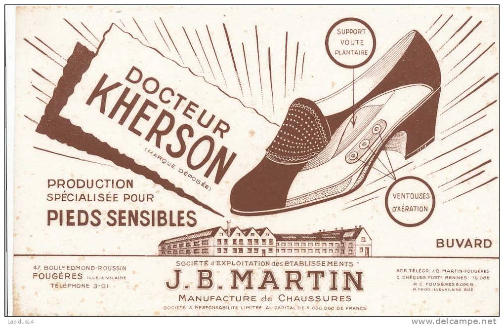BU 527/BUVARD -  CHAUSSURES  DOCTEUR KHERSON  J.B. MARTIN  FOUGERES - Shoes