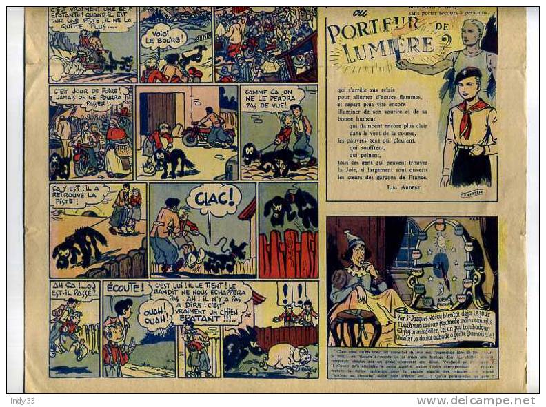 - COEURS VAILLANTS  N°48  NOV.  1943 AVEC TINTIN : "L´ETOILE MYSTERIEUSE"  EN FEUILLETON - Tintin