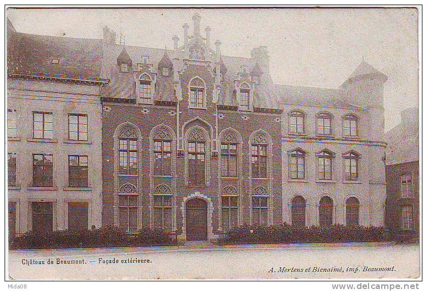 CHATEAU DE BEAUMONT . FACADE EXTERIEURE. - Beaumont