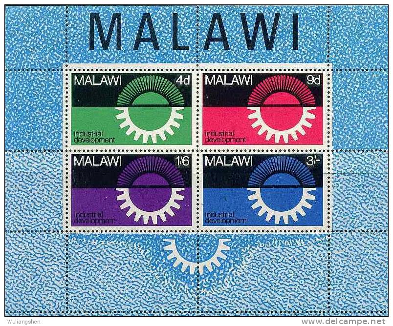 AN0053 Malawi 1967 Industrial Development - Gear The Sun S/S(4) MNH - Malawi (1964-...)