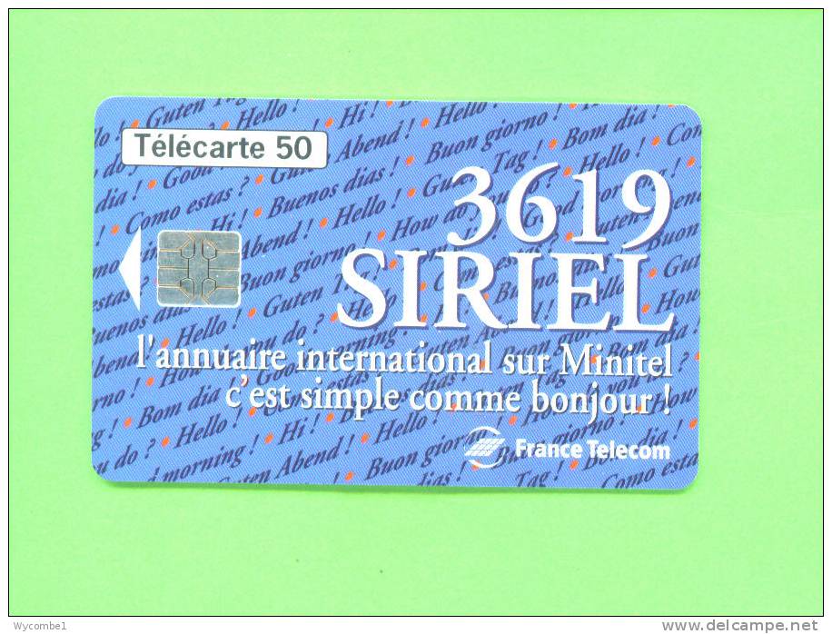 FRANCE  -  Chip Phonecard As Scan - 600 Agences