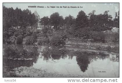 86 VIVONNE "La Vonne Au Pont Du Chemin De Fer" 1944 - Vivonne