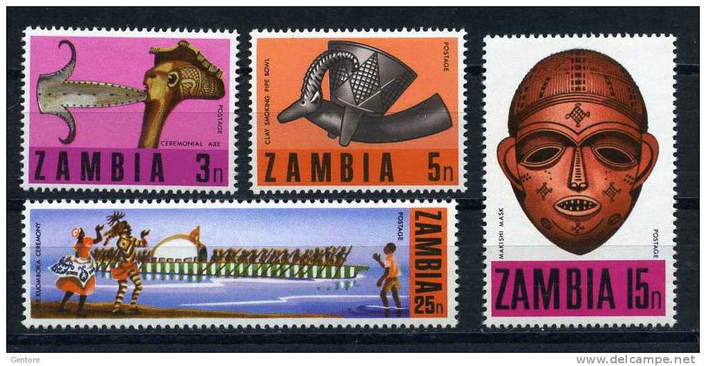 ZAMBIA 1970  Traditional Craft Cpl Set Of 4 Yvert Cat. N° 66/69  Absolutely Perfect MNH ** - Zambia (1965-...)