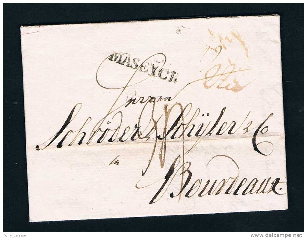 Belgique Precurseur 1793 Lettre Datee De Konigsberg (Prusse) Pour Bordeaux Avec Marque De Passage "Maseyck " 22 1/2 - Autres & Non Classés