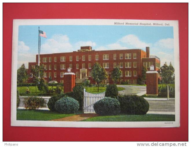 Milford De  Milford Memorial Hospital  1943 Cancel === Ref 170 - Altri & Non Classificati