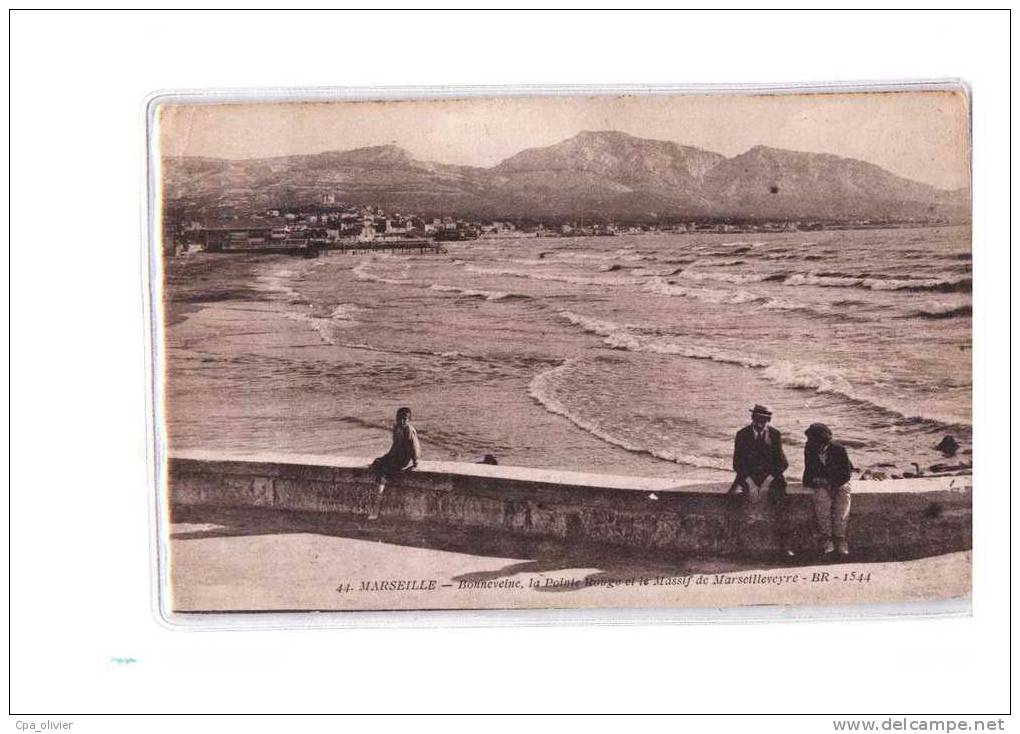 13 MARSEILLE Bonneveine, Vue Générale, Pointe Rouge, Massif De Marseilleveyre, Animée, Ed BR 44, 192? - Quartiers Sud, Mazargues, Bonneveine, Pointe Rouge, Calanques