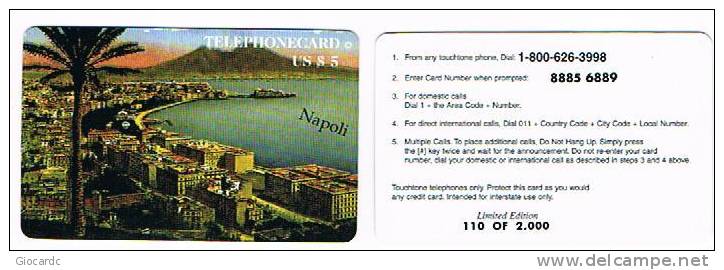 STATI UNITI (USA) - (REMOTE) TELEPHONECARD $ 5 NAPOLI : GOLFO E VESUVIO   (TIR. 2000) - USED  -  RIF.1169 - Altri & Non Classificati