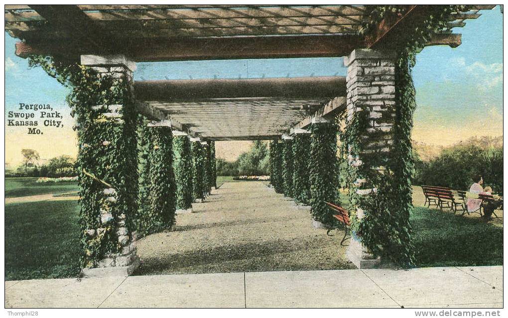 KANSAS CITY - MISSOURI - Pergola, Swope Park- CPA, Petit Format Neuve, 2 Scans - Kansas City – Missouri