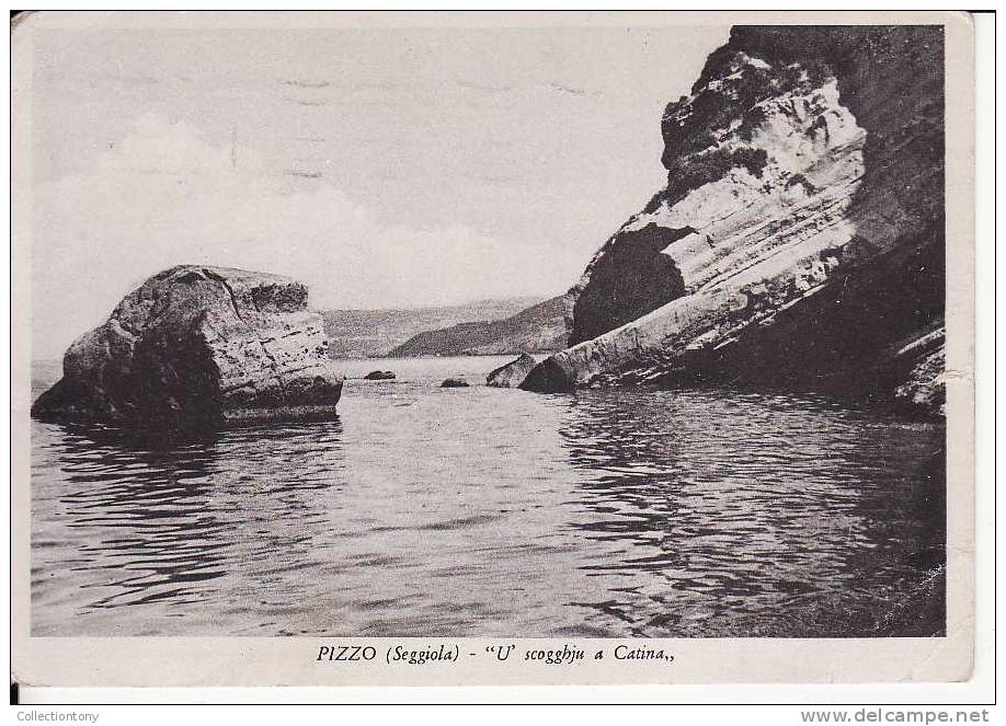 Pizzo (Seggiola) "U' Scogghju A Catina" - In Bianco E Nero - Formato Grande - Viaggiata  1956 - Vibo Valentia