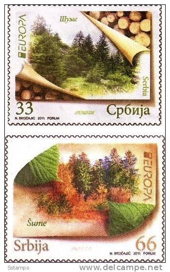 2011SRB  EUROPA CEPT FORESTS  SERBIEN SERBIA SRBIJA NEVER HINGED - 2011