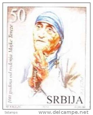 2010SRB    SERBIEN SERBIA SRBIJA  MOTHER THERESA  NEVER HINGED - Moeder Teresa